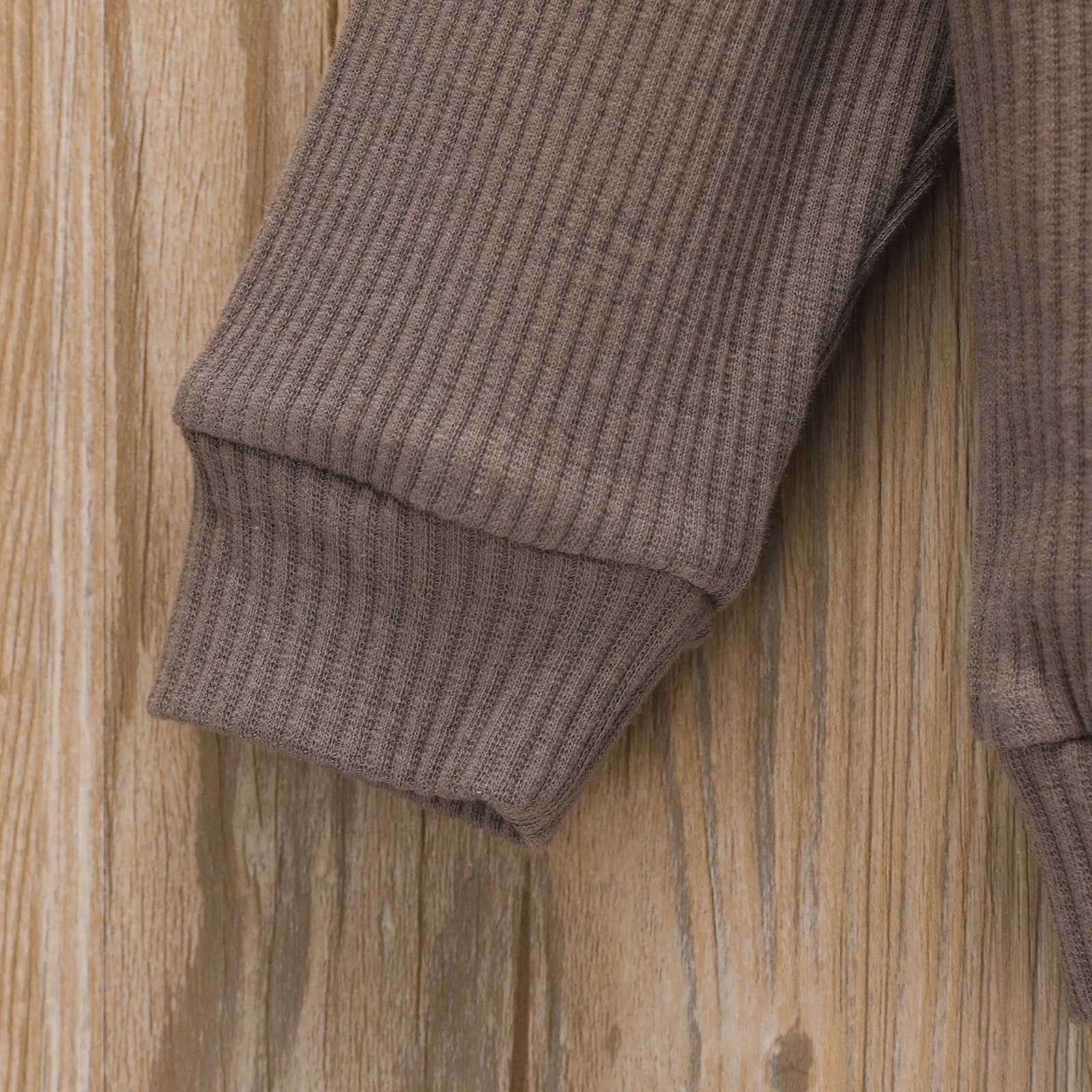 Clothing Sets 2022-06-02 Lioraitiin 0-4Years Little Toddler Boy Round Neck Long Sleeve Embroidered Bear Patch Tops Elastic Waist Long Pant