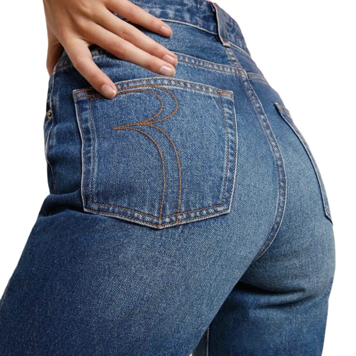 537 Autumn/winter New 2022 Deep Blue Jeans, Pants, Women's Versatile Look, Slim Fit, High Waist, Small Straight Tube College Style Overalls Half 