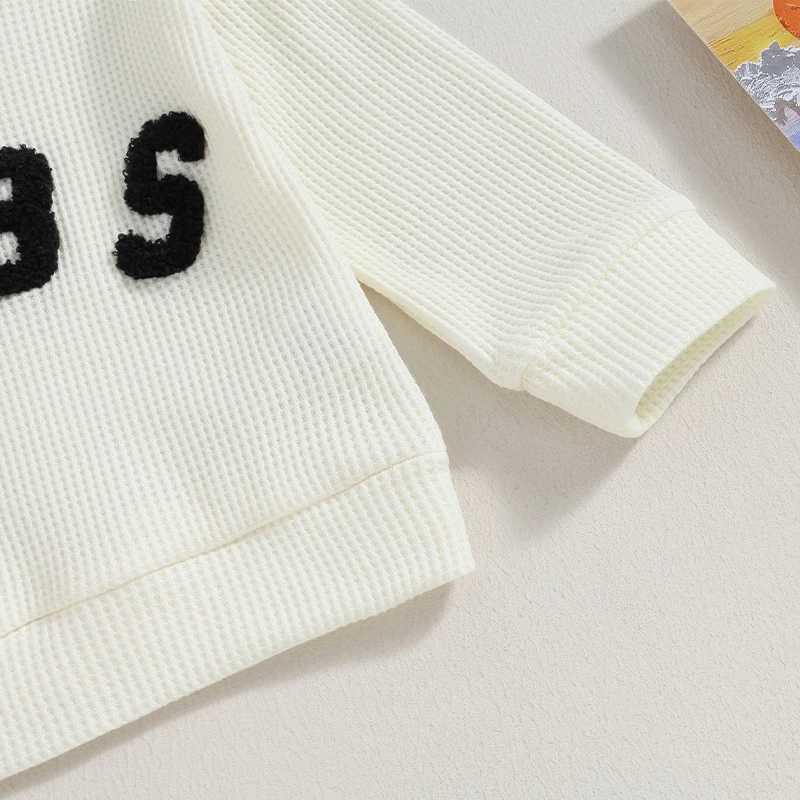 Clothing Sets 2023-07-17 Lioraitiin 0-3T Toddler Boys 2PCS Pants Sets Long Sleeve Letter Embroidery Tops and Drstring Pants Sets