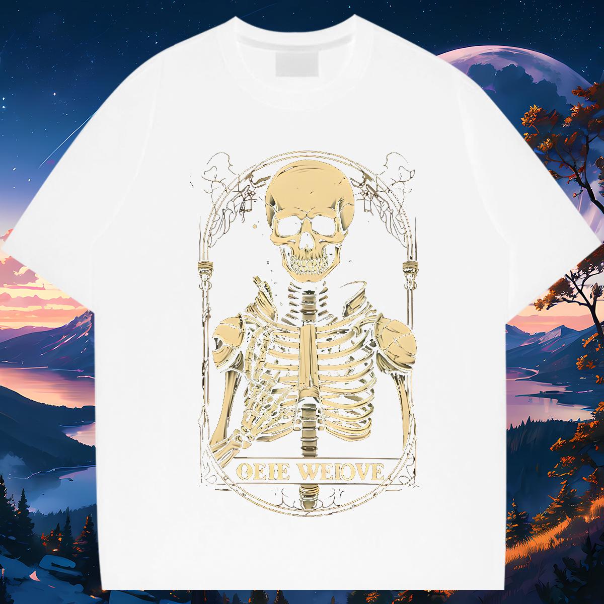 Soft T Shirt For Man CY-240704056 230g 100% Cotton Street Crew Neck Cotton Tshirts Custom Cartoon Print Tees