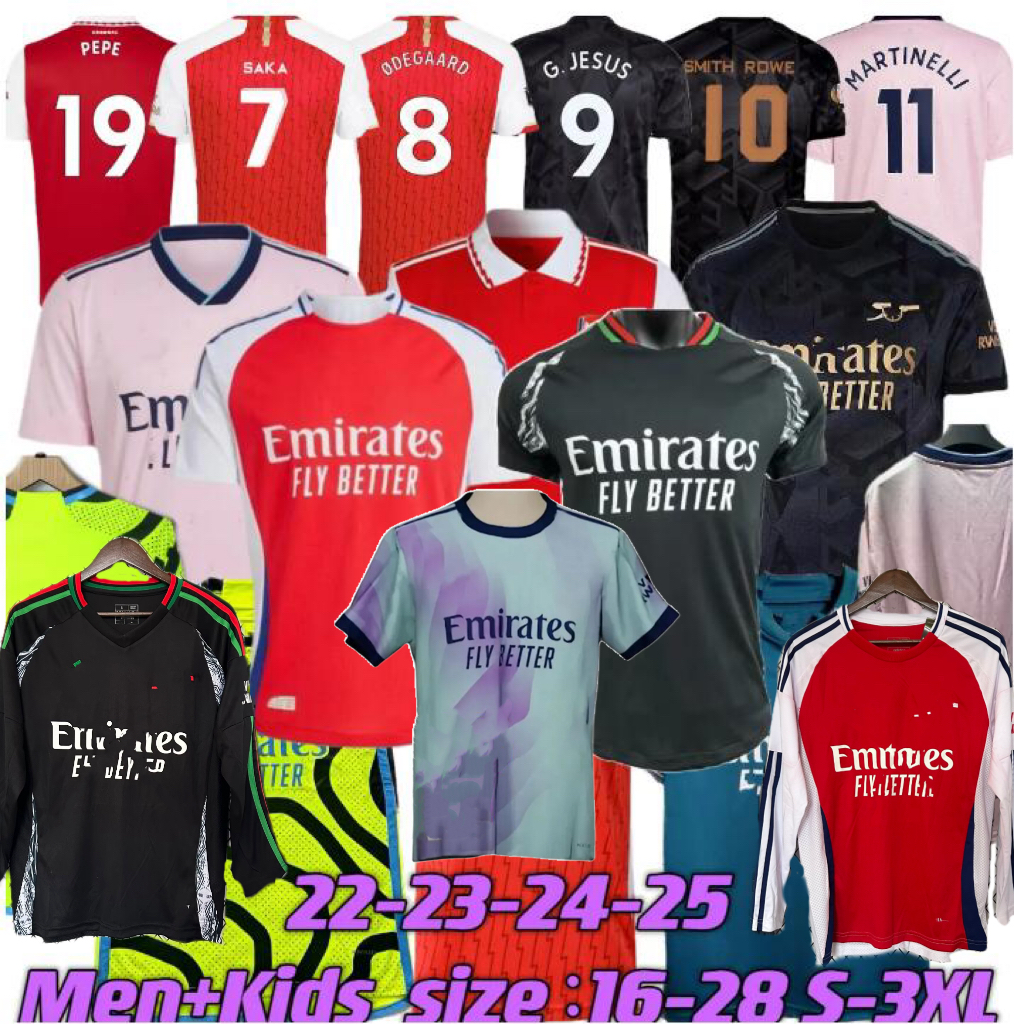 Gunners 22 23 24 25 G.JESUS HAVERTZ Soccer jerseys 2023 ARsen THOMAS TROSSARD NKETIAH TIERNEY SMITH ROWE Shirt SALIBA ODEGAARD SAKA MARTINELLI Football kids Uniform