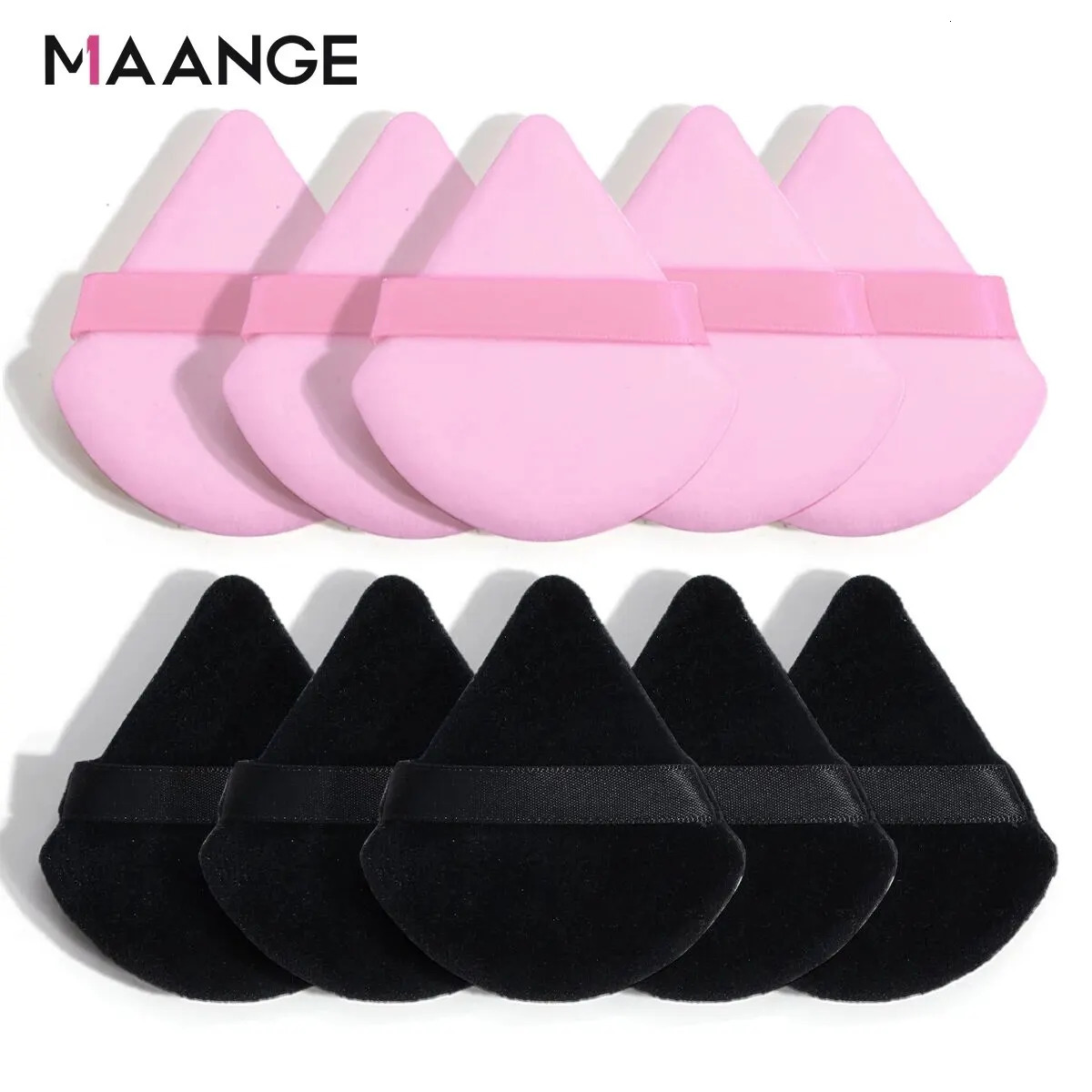 MAANGEL 10/12 Pcs triangular powder puff wet dry for loose powder liquid cosmetics soft plush powder puff makeup foundation 240715