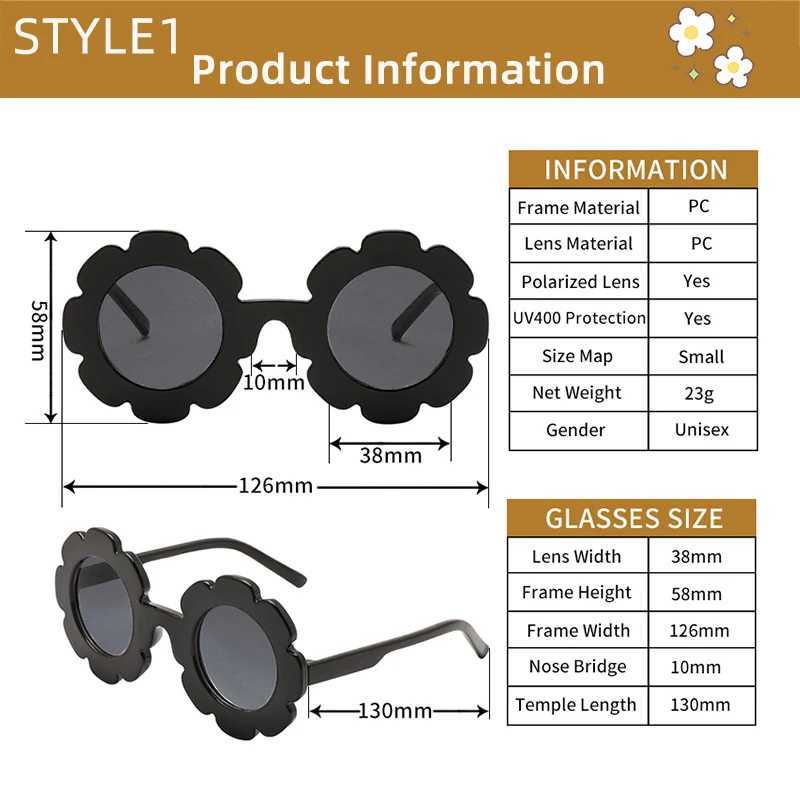 Sunglasses 2023 New Kids Cute Solid Color Flower UV400 Sunglasses Baby Children Outdoor Sun Protection Sunglasses Boys Girls Sunglasses