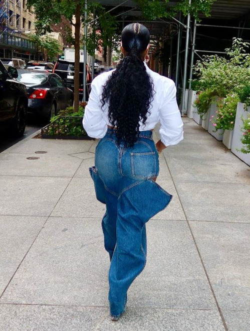 OJW122971 Trousers Clothes 2023 New High Waist Stretch Denim Sexy Cut Out Jeans Pants For Women