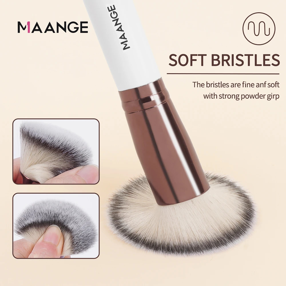 Maange 1 cosmetic brush with box of basic concealer powder powder blusher contour brush density soft bristle brush female beauty tools 240715