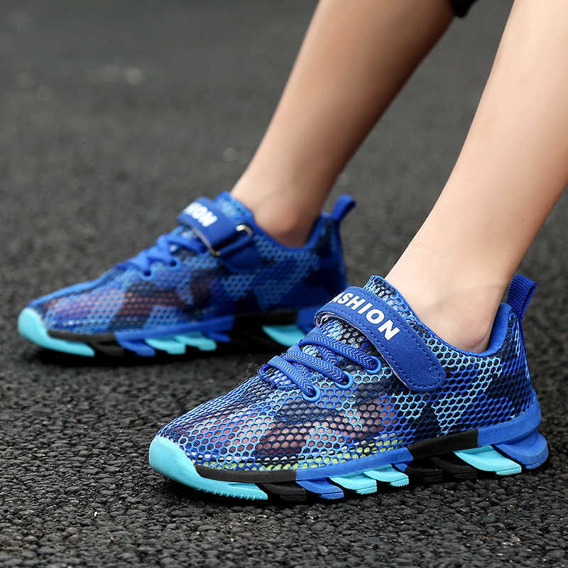 Sneakers Children's camouflage shoes summer single mesh breathable sports shoes summer camp military training shoes large children anti slip shoe