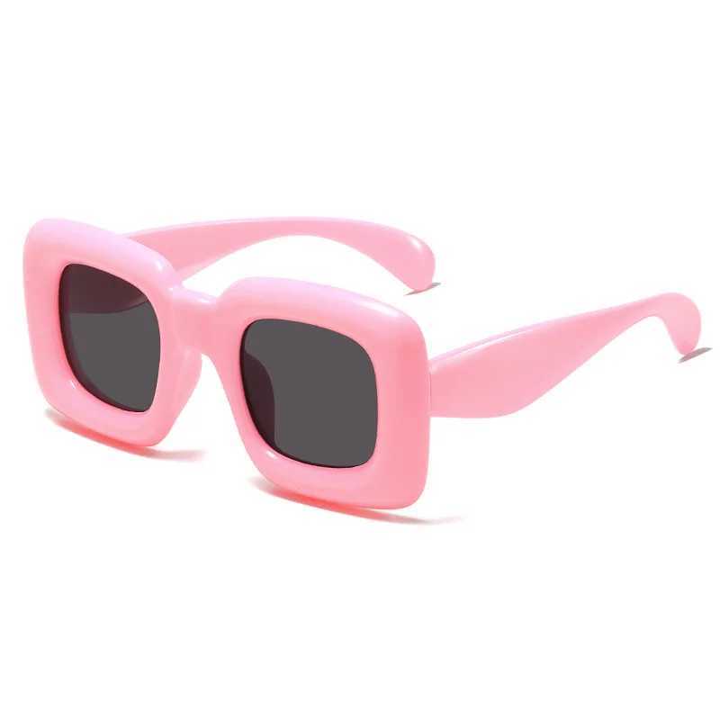 Sunglasses New Childrens Hip Hop Bubble Funny Square Thick Frame Baby Glasses For Boys And Girls Going Out Sun Protection Sunglasses