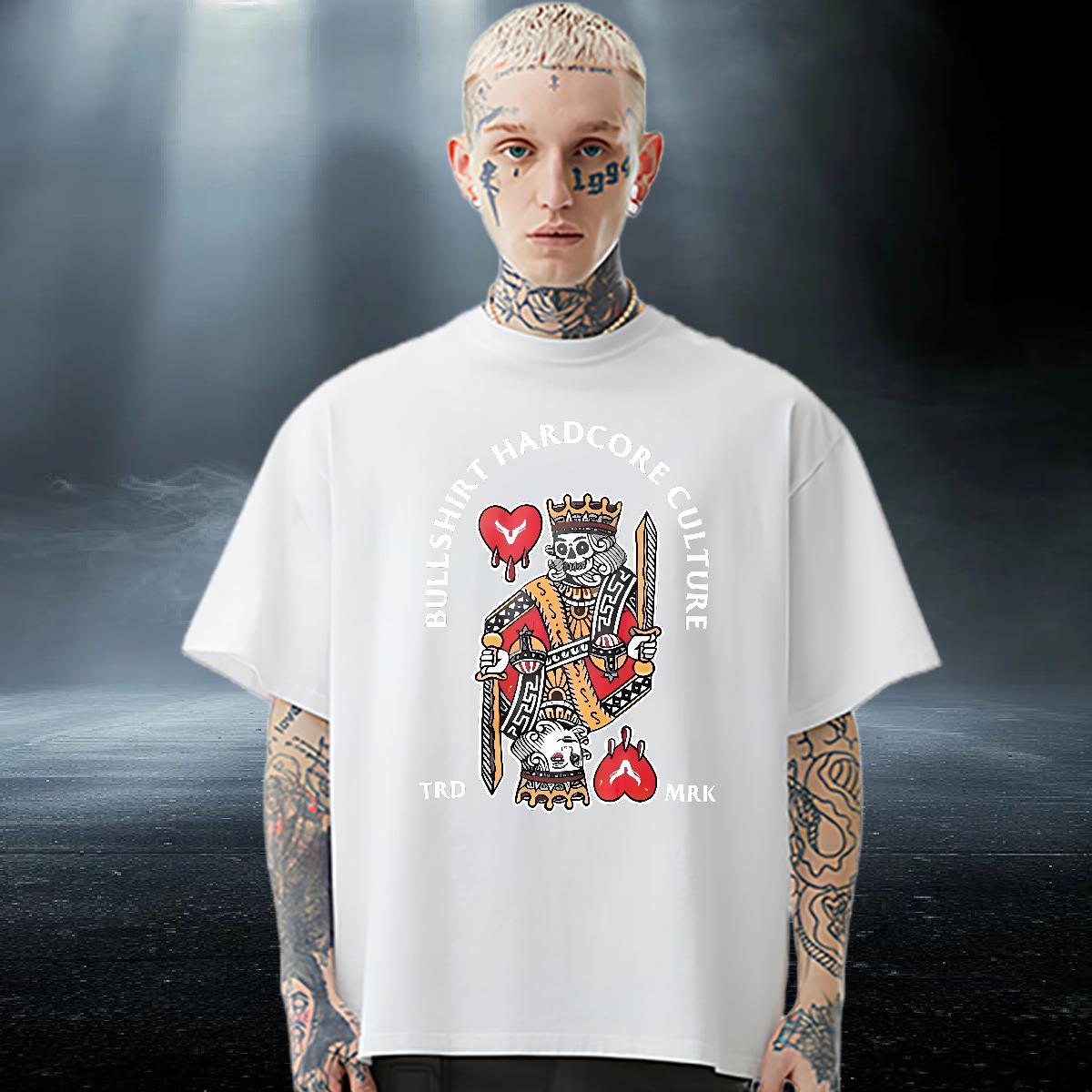 High Quality T Shirts Men fashion 230g 100% Cotton Sport O-Neck Short Sleeve Cotton Men Clothes T-Shirt 2024 Cartoon Printing S-4XL Clothings