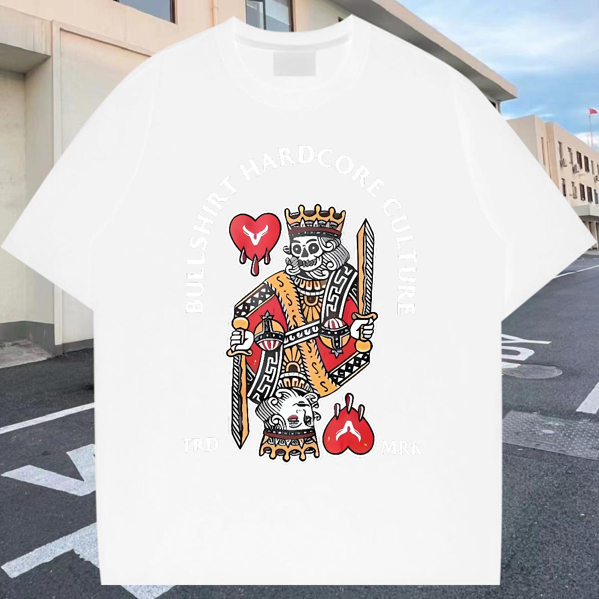 Wholesale T-Shirts fashion 230g 100% Cotton Beach Short Sleeve Cotton O-Neck Couples T Shirts Designer Black Oversized Tops Shirt