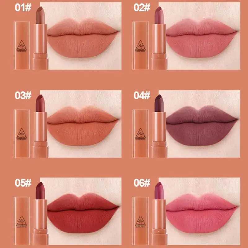 6 Color Matte Velvet Lipstick Set Matte Liquid Lipsticks Set Waterproof Long Lasting Non-Stick Cup Not Fade Nude Color Lip Stick zxx240715
