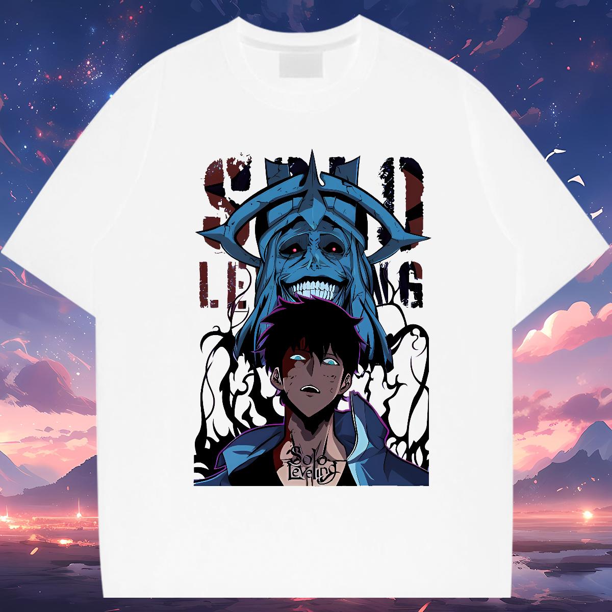 Wholesale T Shirt For Man fashion 230g 100% Cotton Custom Printing Mens Tshirts Anime Printing Street Crew Neck Cotton Loose Fit Tops Tees