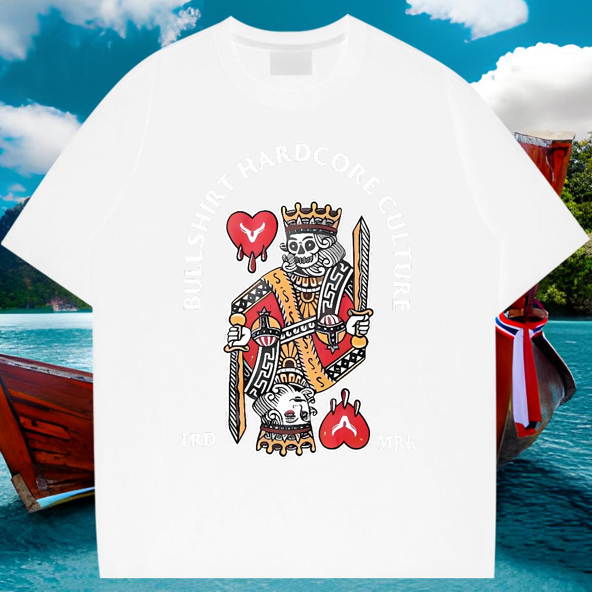 Classic Casual T-Shirts for Men fashion 100% Cotton 230g DIY Tshirt for Man Woman Beach Short sleeve Cotton Soft Designer Tee Shirt