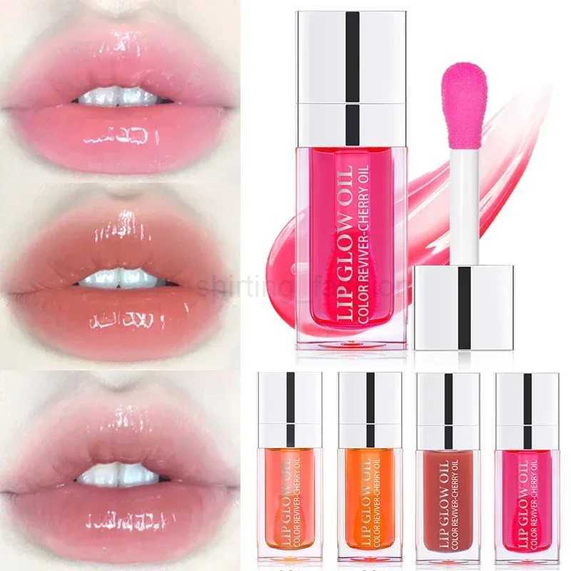 6ml Clear Fashion Lip Oil Crystal Jelly Lasting Moisturizing Lip Plumper Lip Gloss Sexy Plump Glow Oil Tinted Lips CosmeticsCL240716