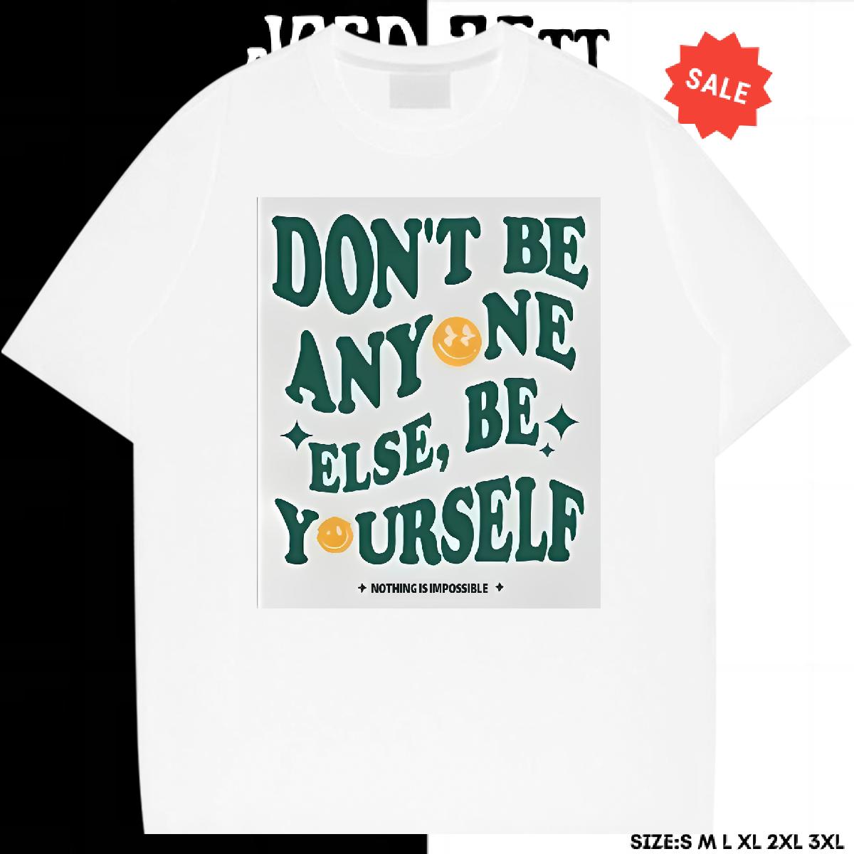 Classic Casual T Shirts Men nothing is impossible 230g Cotton Cartoon Printing S-4XL Couples T Shirts Home Outdoor Round Neck Short Sleeve Wholesale T