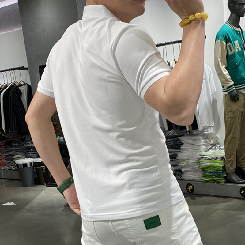 Men's polo shirt summer haute couture Paul half trendy brand loose collar short sleeved t-shirt minimalist