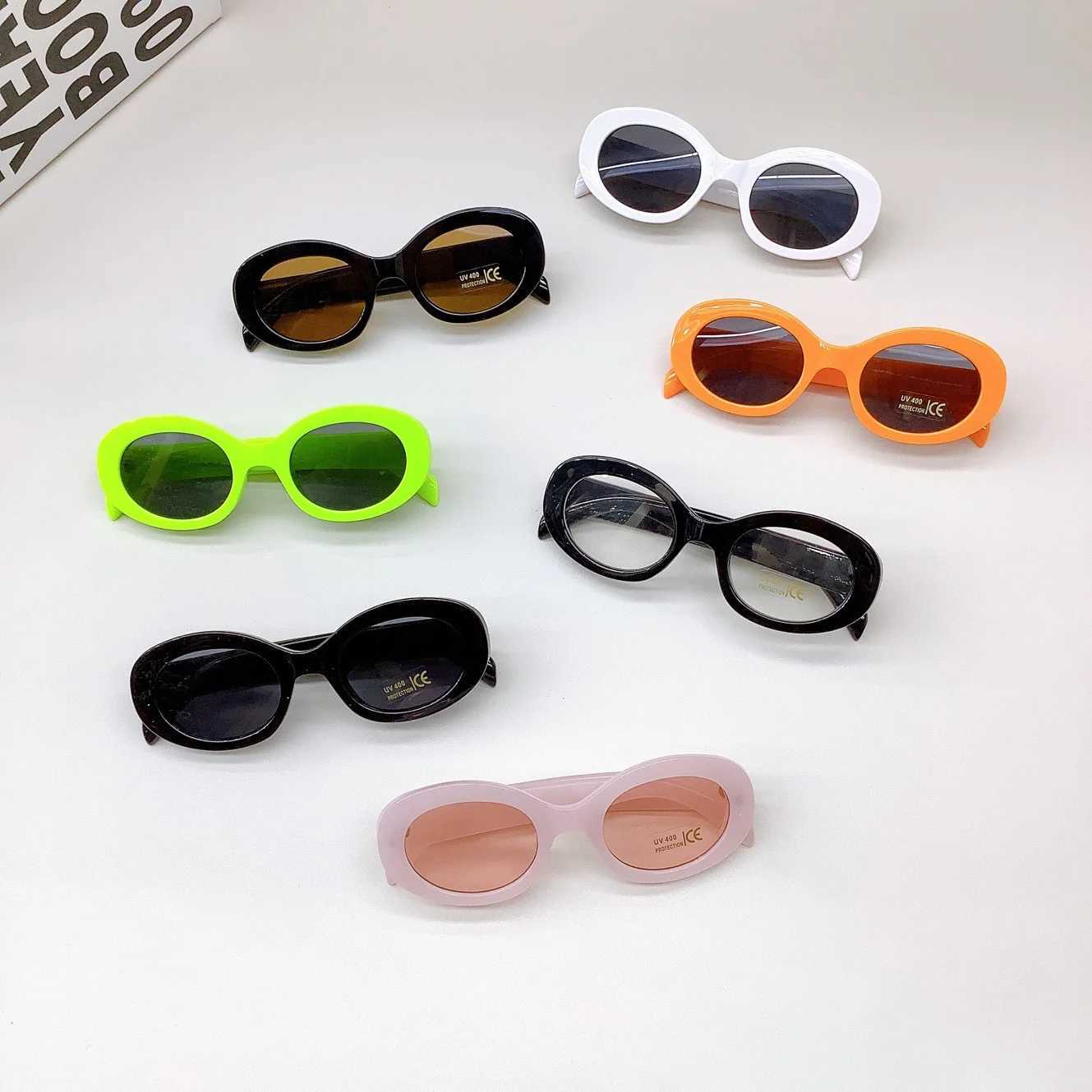 Sunglasses New fashionable oval frame childrens sunglasses fashion baby sunglasses same glasses