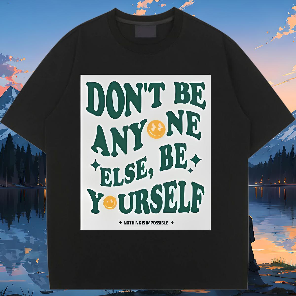 Fashion New Womens T Shirts Short sleeve Cotton Soft nothing is impossible 100% Cotton 230g Street Casual Women Tshirts DIY Logo Lady Tops Tees