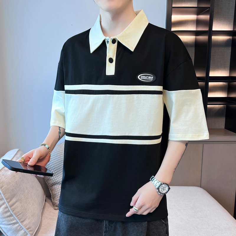 Short for summer thin flip collar men's clothing business casual half sleeved T-shirt polo shirt T