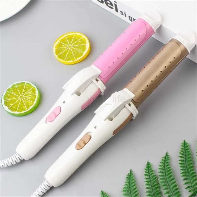 Multifunction 2 In 1 Portable Gold Electric Hair Curling Iron Hair Curler Straightener With Dust Cover Hair Care Styling ToolCL240716