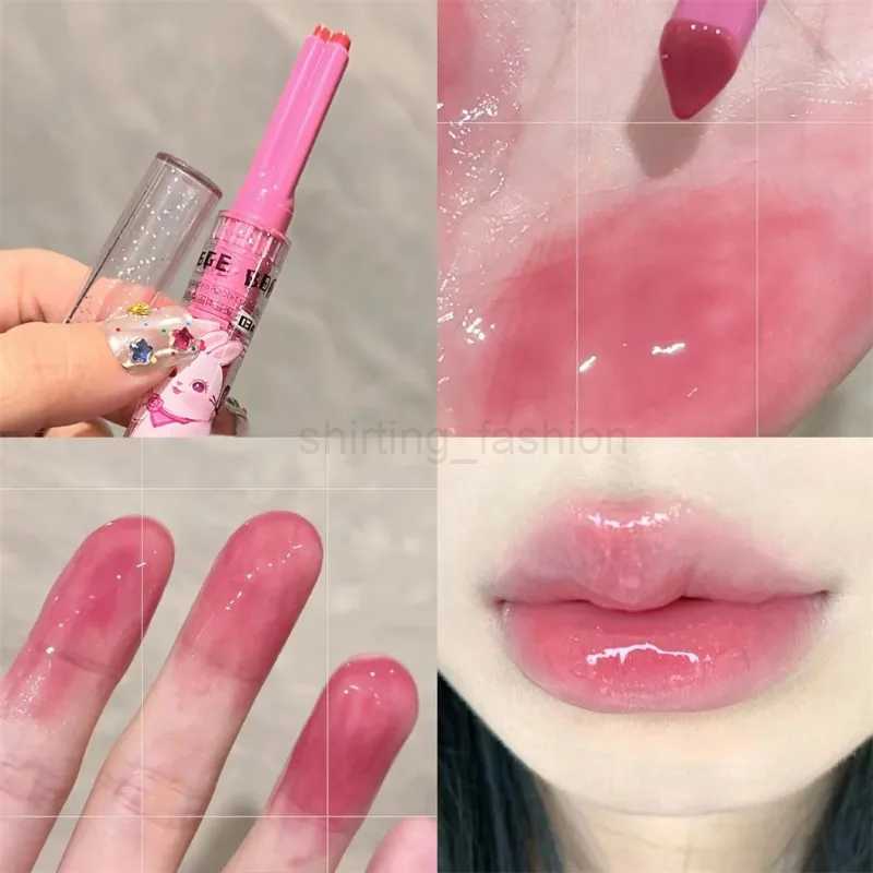 Jelly Water Mirror Solid Lip Gloss Cute Rabbit Heart-shaped Lip Glaze Waterproof Long Lasting Lipstick Non-stick Cup CosmeticsCL240716
