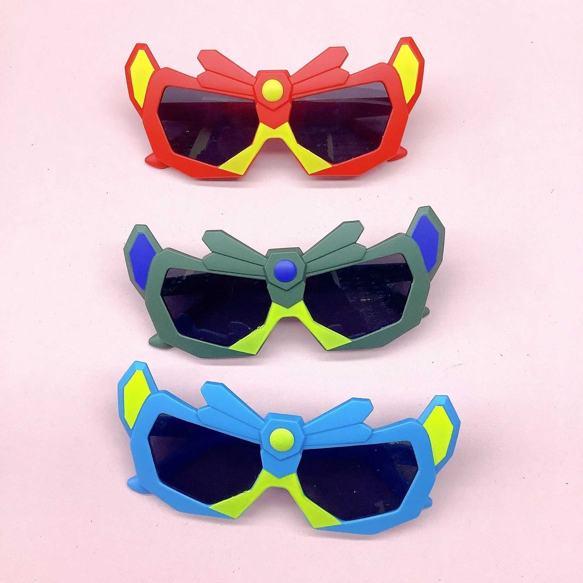 Sunglasses Fashionable childrens sunglasses cartoon deformable sunglasses boys and girls personality diamond shape anti-ultraviolet