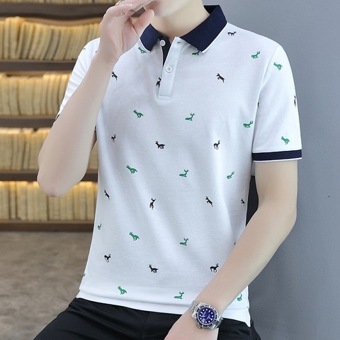 Fashion Slim Fit Flip Collar Harajuku Style T-shirt Top Clothes 2022 New Casual Short Sleeve Instagram Summer Dress