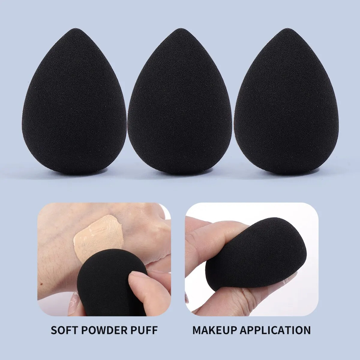 Makeup brush and sponge set 12 pieces of basic concealer eye shadow makeup brush set3 pieces of sponge soft brush 240715