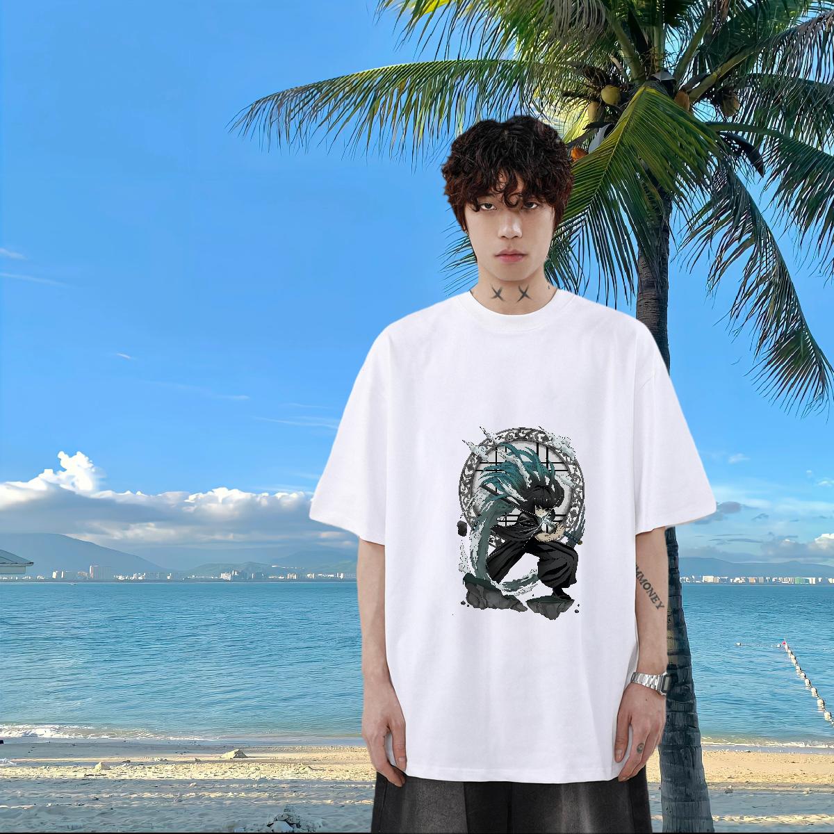 2024 T shirt Customized Street Couples T Shirts Cotton Breathable Short Sleeve Comfortable