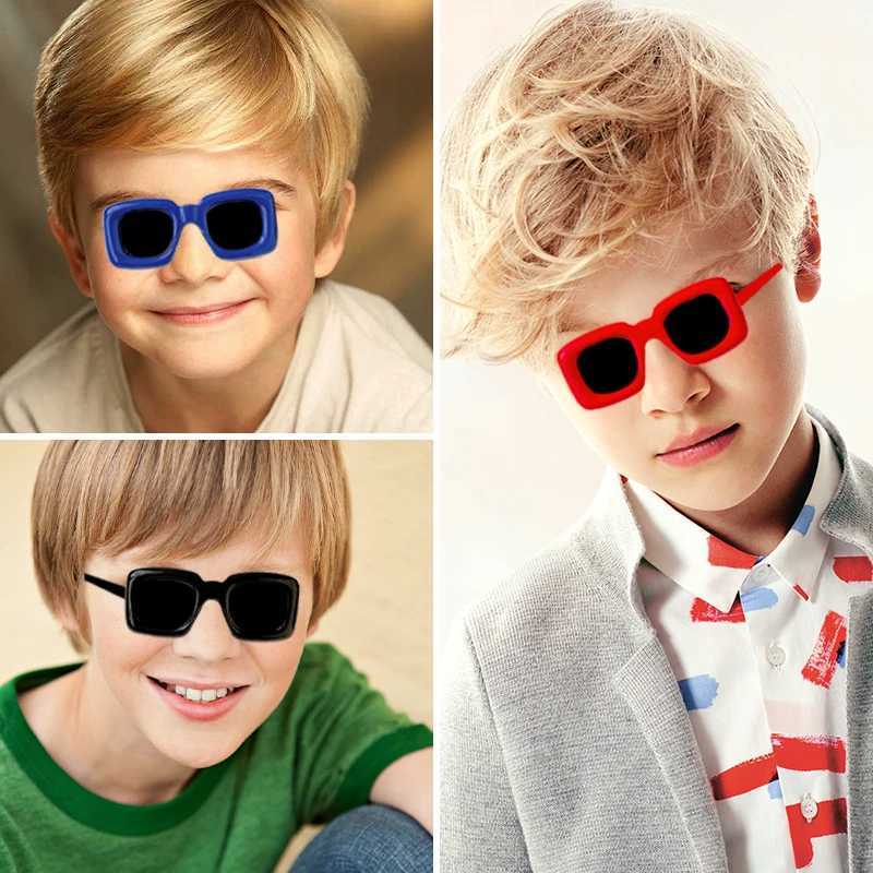 Sunglasses 2023 New Children Leopard Square Style UV400 Sunglasses Kids Outdoor Sun Protection Sunglasses Girls Boys Polarized Sunglasses