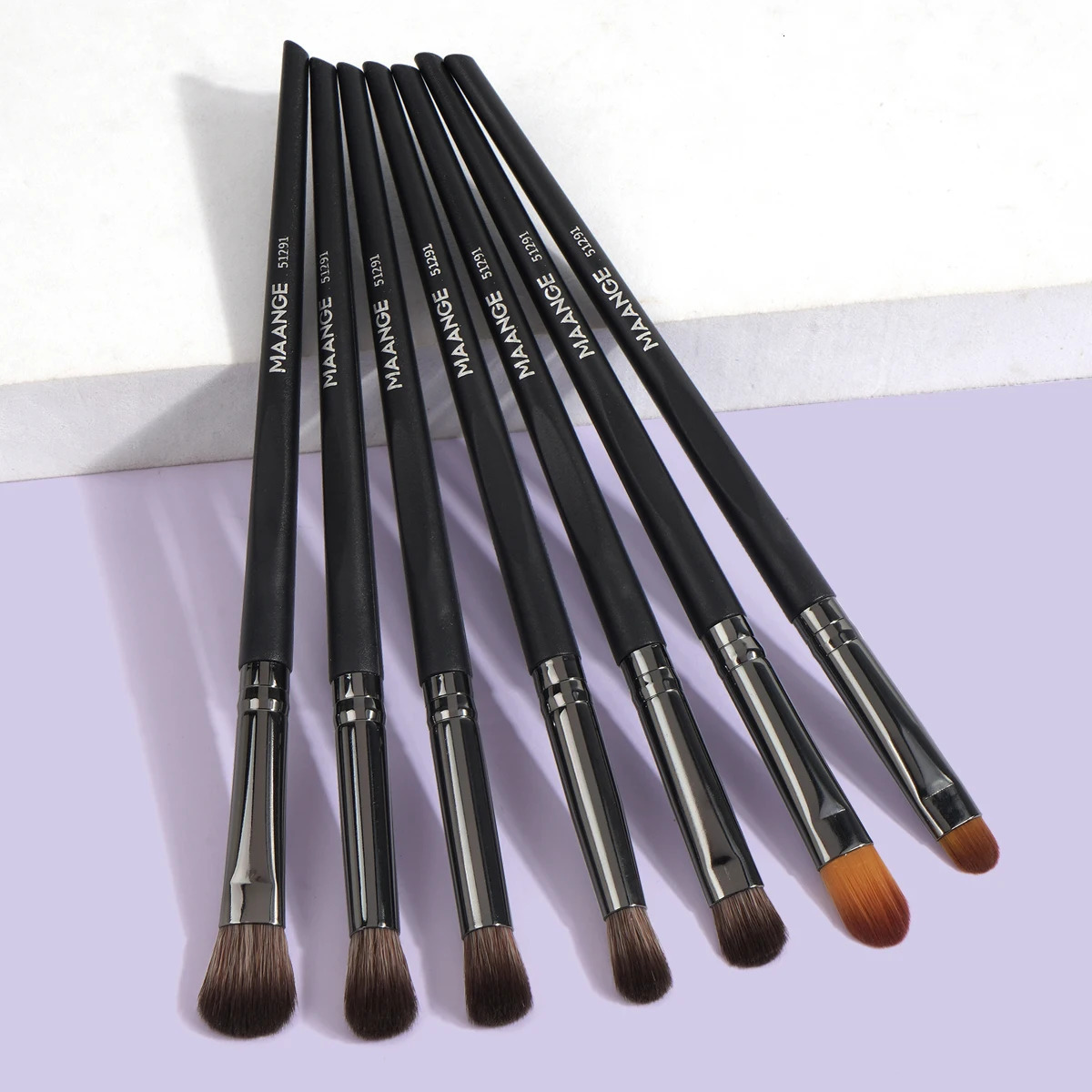 MAANGE eye shadow Makeup Brush Kit 7pcs eye shadow Makeup Brush Set Mixed Soft Synthetic Bristle Lip Brush Cosmetic Beauty Tool 240715