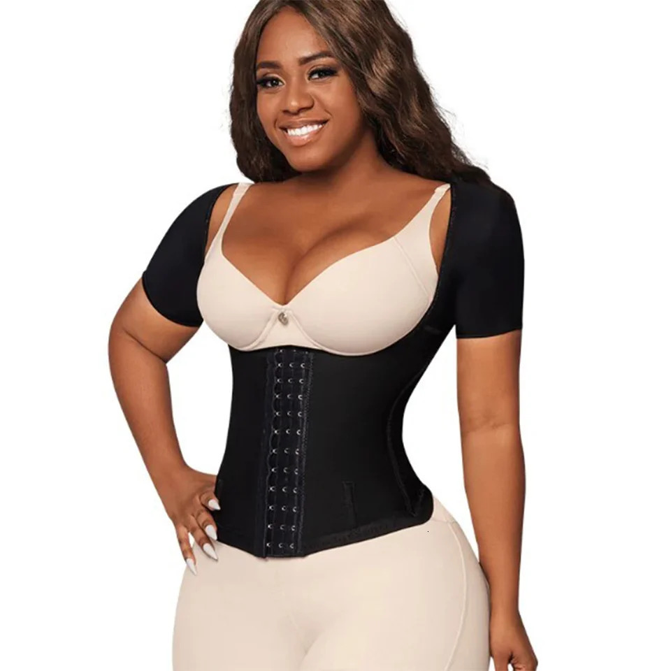 Corset Reducing Shaper Colombian Waist Trainer fo Women Shapewear High Compression Girdles Slimming Flat Sheath Sleeved Corset 240715