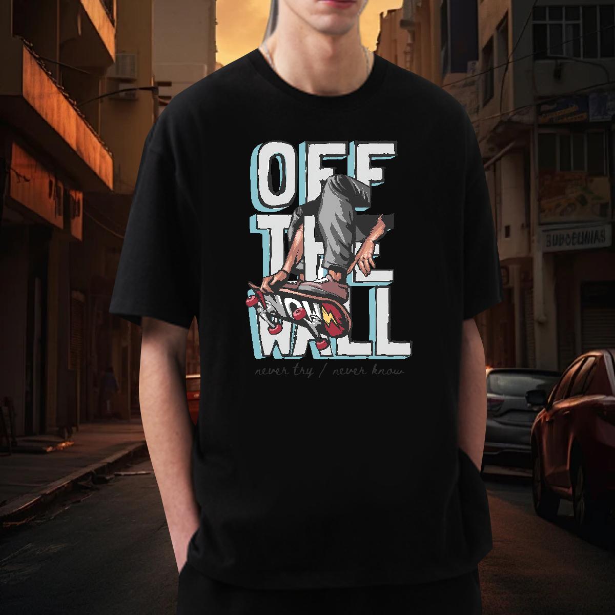 Fashion Design T Shirts Men Graffiti Art 230g Cotton Customized Print Tshirts Hip Hop Street Short sleeve Cotton Soft High Quality Clothes