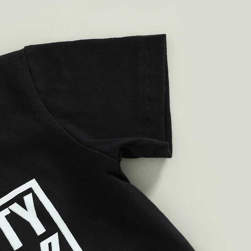 Clothing Sets 2022-11-28 Lioraitiin 0-3Years Toddler Boys Girl 2Pcs Summer Sets Short Sleeve Letter Print T-shirt Solid Drstring Shorts ZT4U