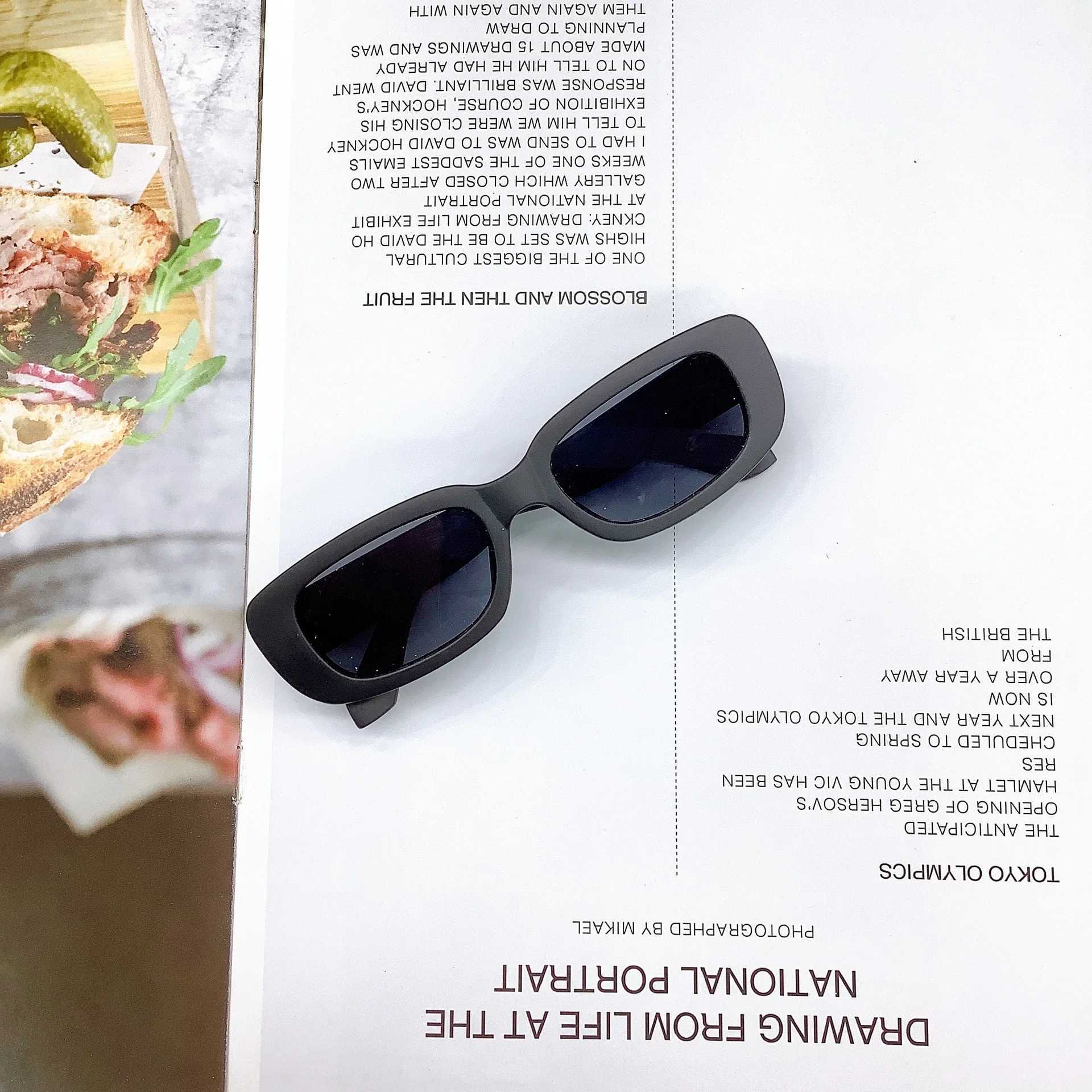 Sunglasses New fashion small square childrens sunglasses sunscreen and UV resistant sunglasses sunken glasses