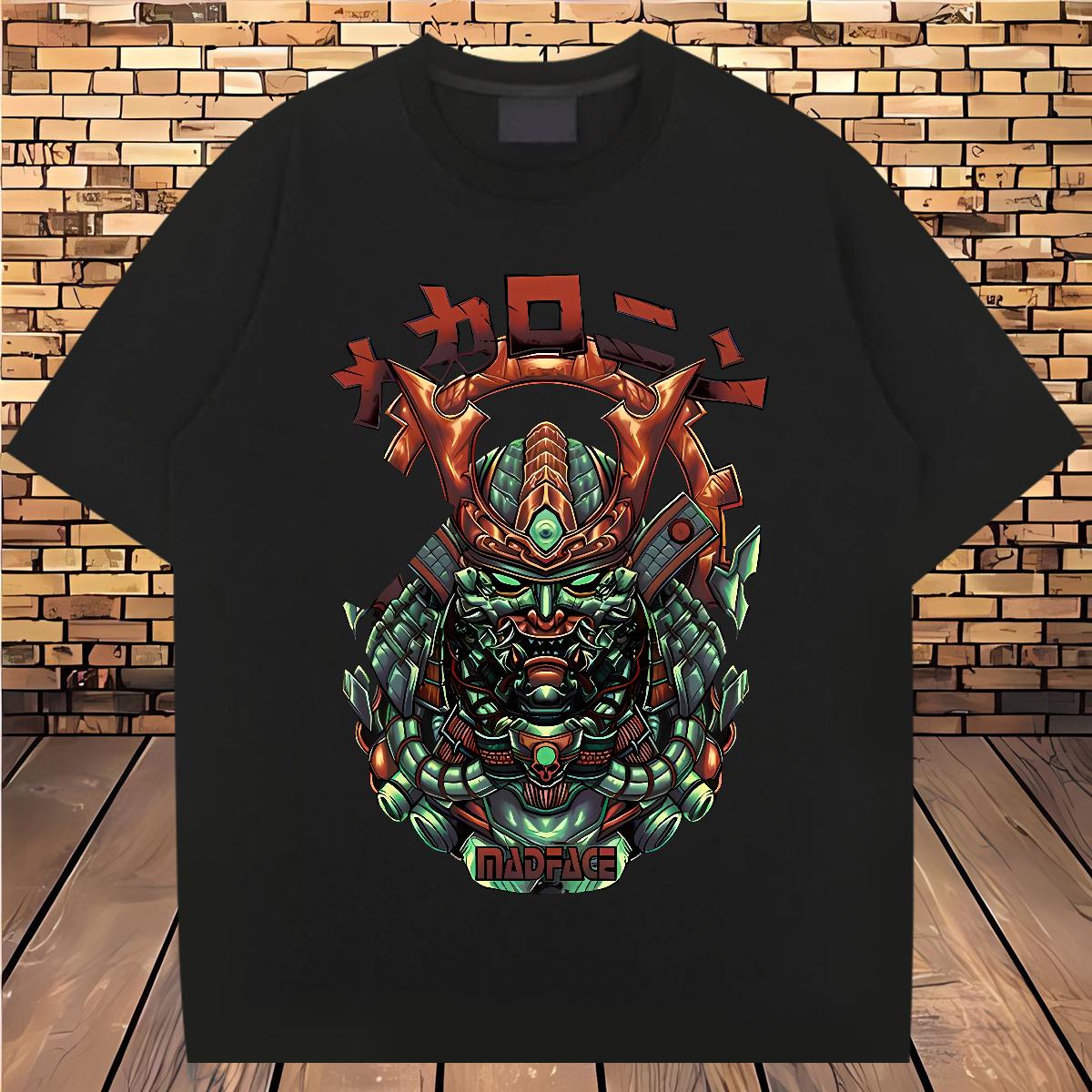 Brand Men Tops Tees fashion 100% Cotton 230g Crew Neck Cotton Anime Printing Street T Shirt For Man Floral Print 2024 Designer Tshirts