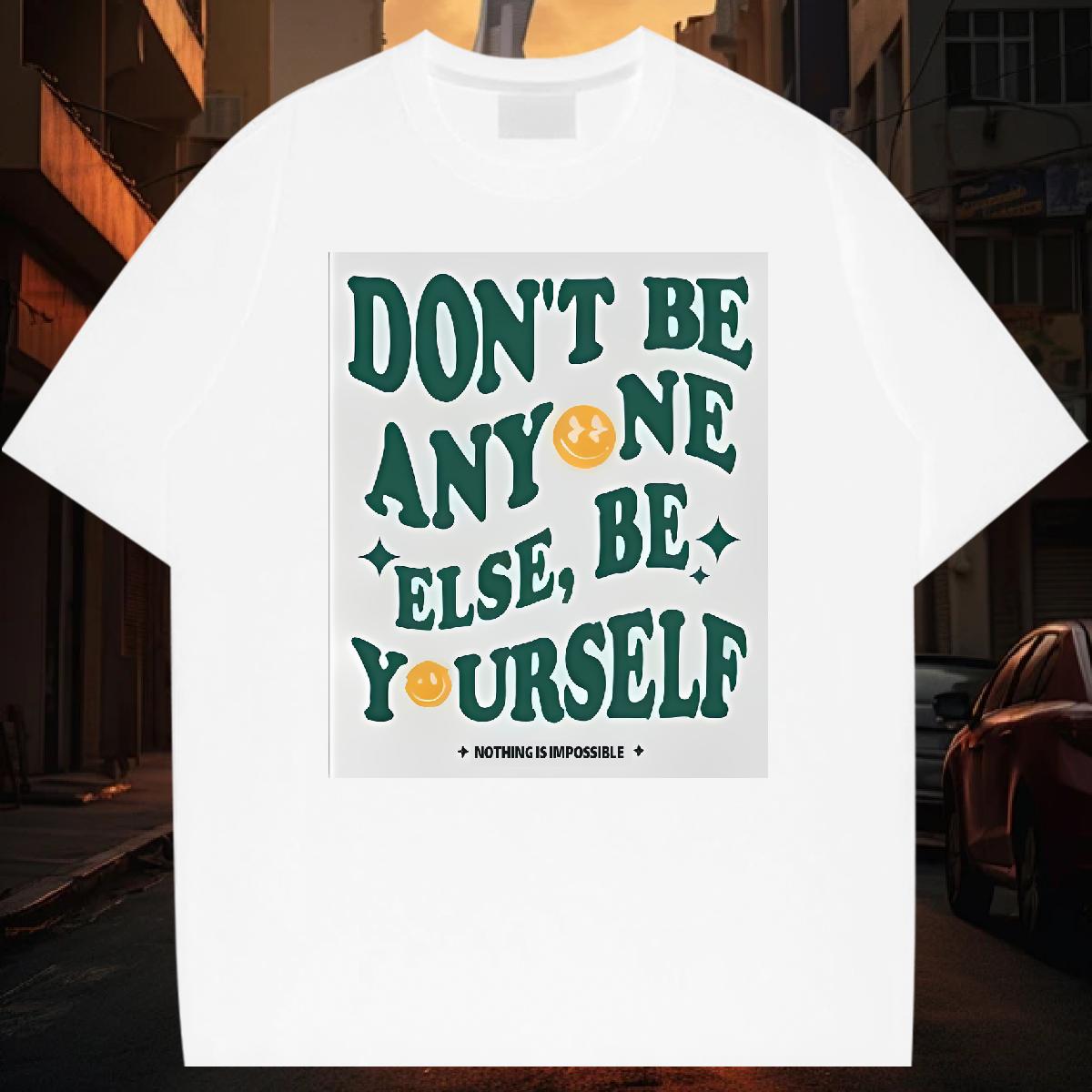 Fashion Man T Shirts nothing is impossible 230g Cotton Asian Size Men Clothes T-Shirt Casual Crew Neck Cotton Breathable Designer Top Tees