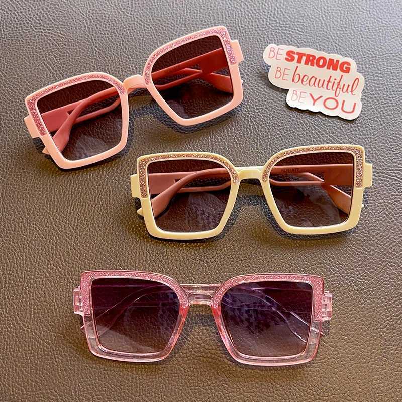 Sunglasses 2024 New Children Solid Square-frame Glasses Sunglasses UV400 Outdoor Girls Boys Fashion Protection Sunglasses Kids Sun Glasses