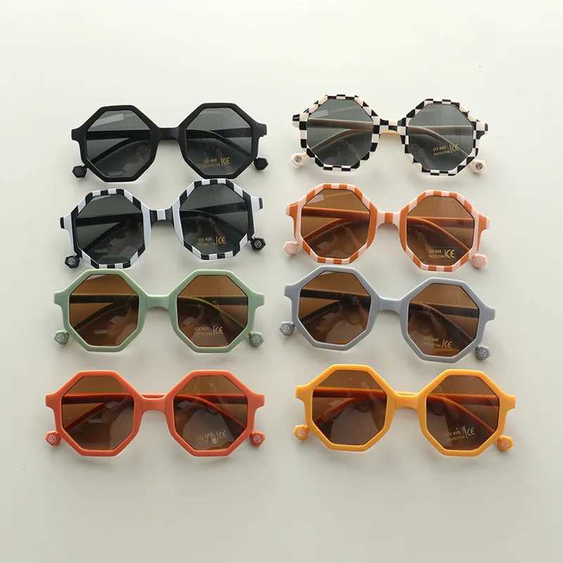 Sunglasses Childrens glasses Summer sunglasses Dark glasses Baby glasses Polygonal frame glasses
