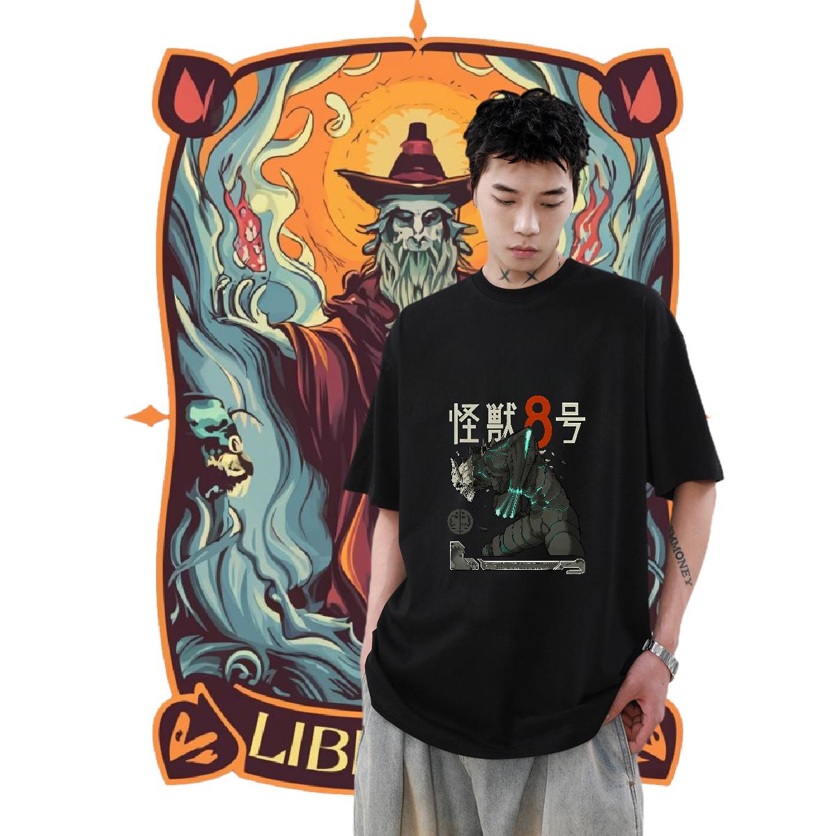 Unisex T-Shirts for Men Hip Hop Street Round Neck Short Sleeve Men Tops Tees Casual New Asian Size Wear