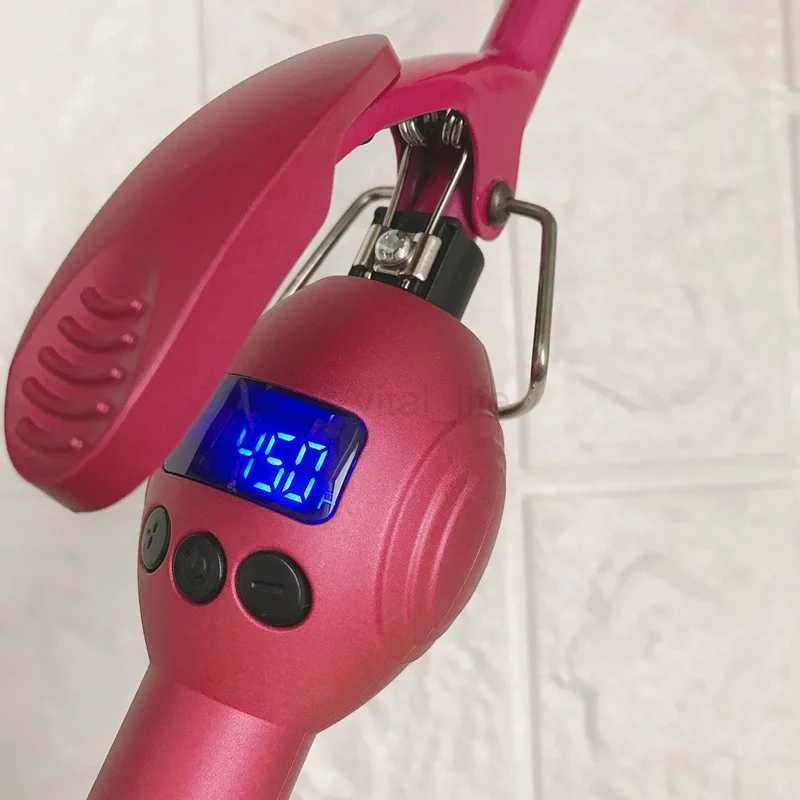 professional 9mm Curling Iron Hair Curler Pear Flower Wand Roller Waver LCD Display Beauty Styling ToolsCL240716