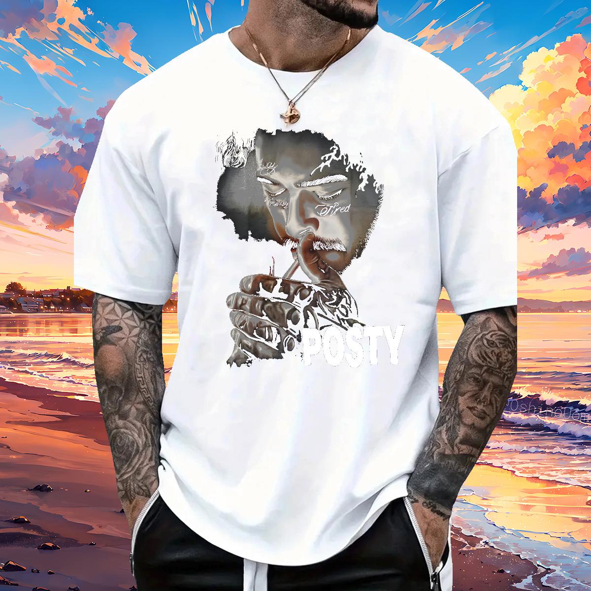 Wholesale T-Shirts ZCY-240626001 100% Cotton 230g Street Wear Round Neck Short Sleeve Mens Tshirts Stylist Cartoon Printing S-4XL Top Tees