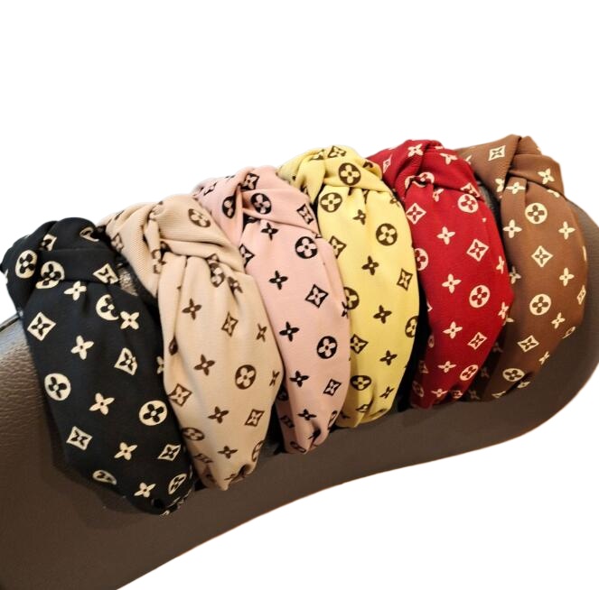 Bandeau Designer Femme Nœud Papillon Bandeaux Lettres Luxueux Serre-tête Fille Bijou Cheveux Fitness Accessoire