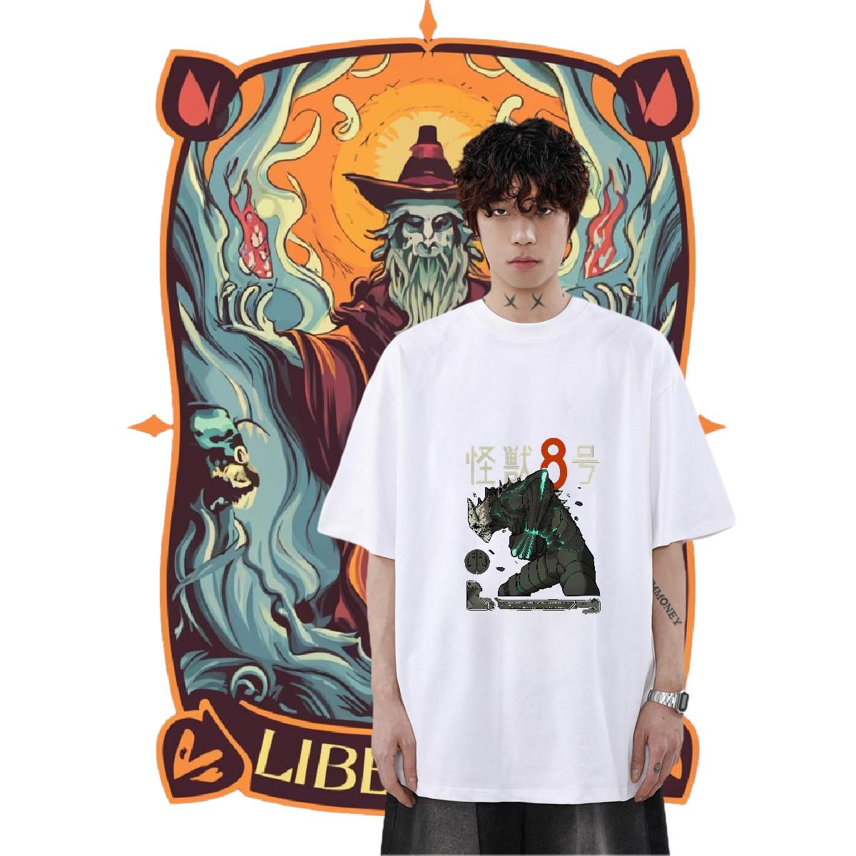 Unisex T-Shirts for Men Hip Hop Street Round Neck Short Sleeve Men Tops Tees Casual New Asian Size Wear