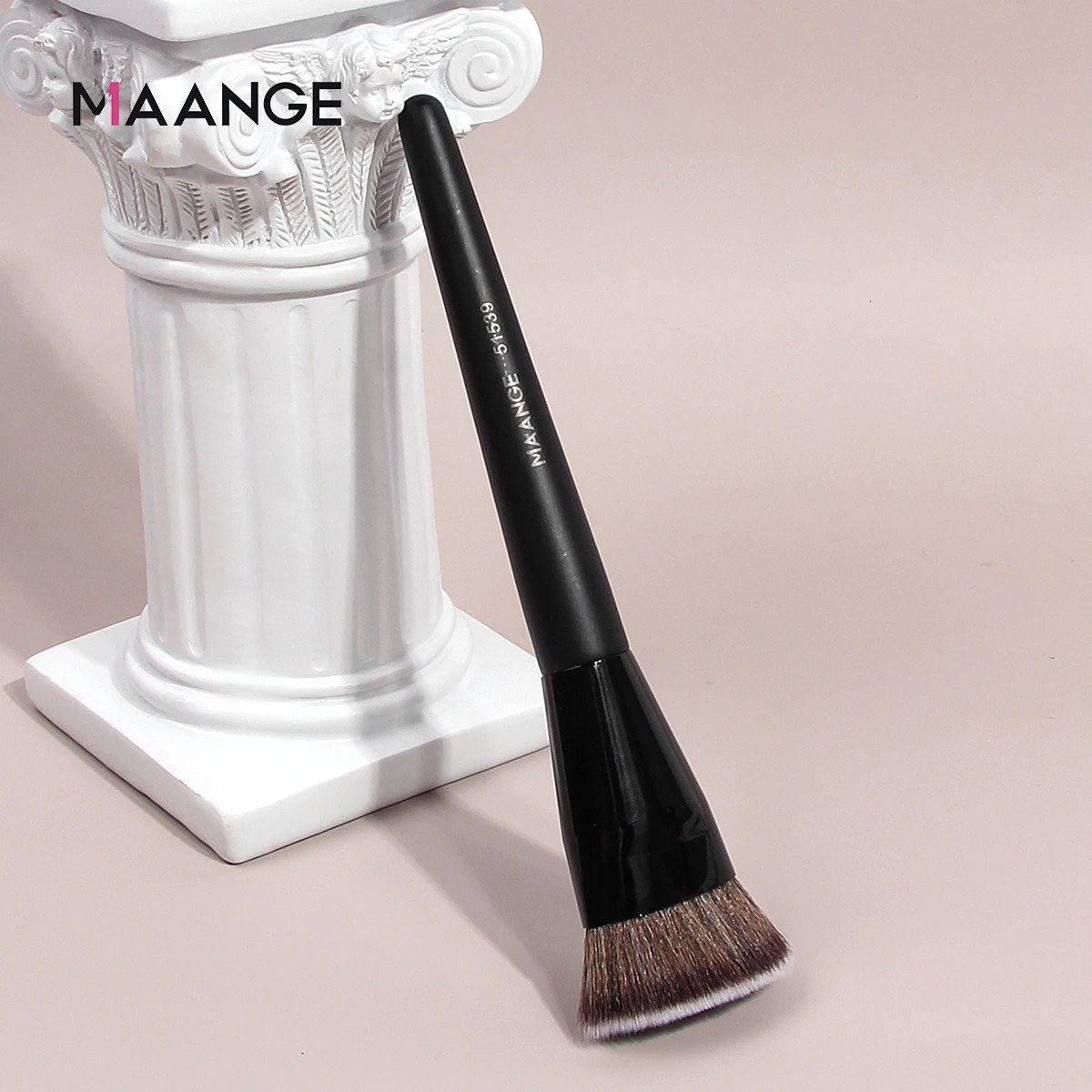 MAANGE single flat round tube flat head basic brush with box powder powder blusher concealer makeup brush skin friendly makeup tool 240715