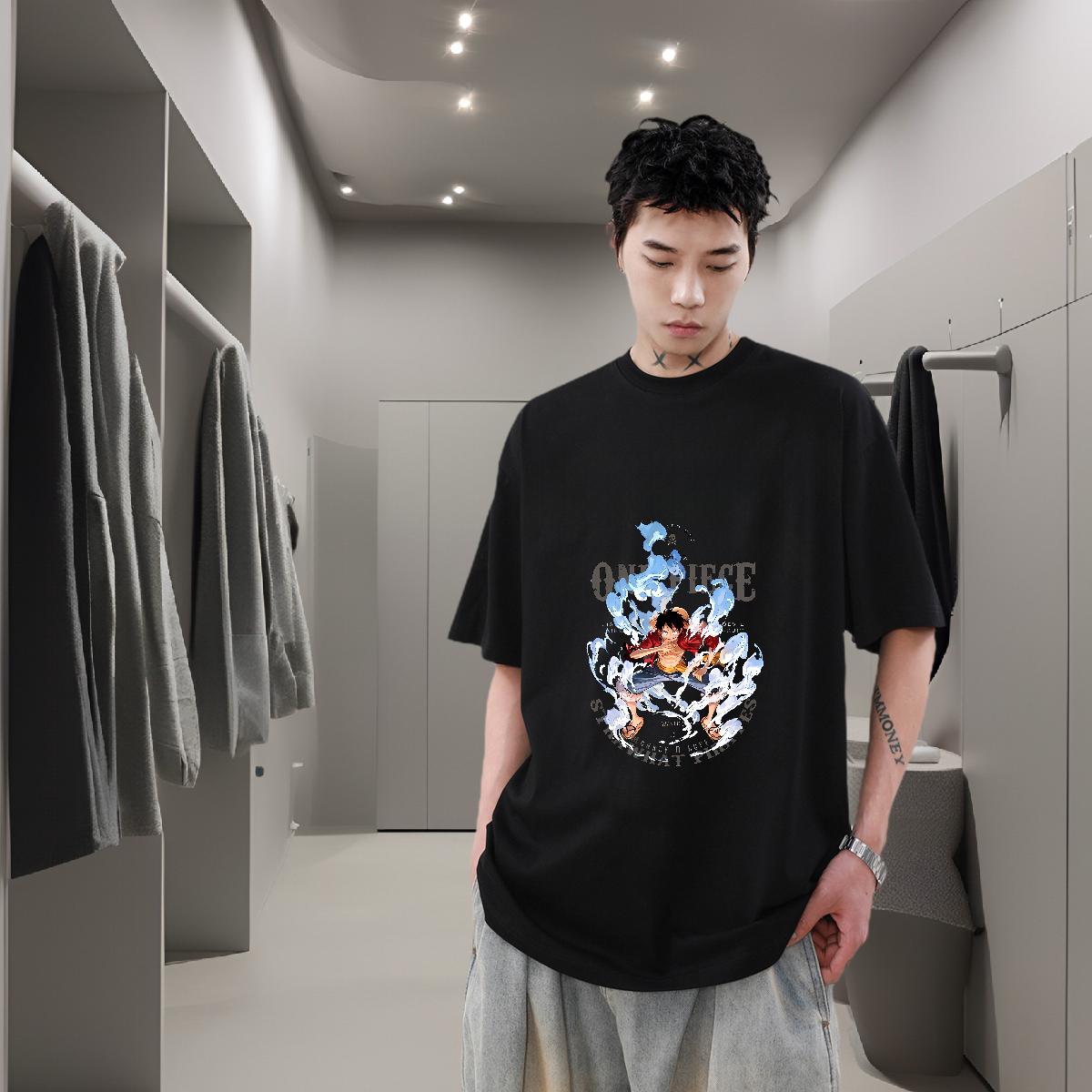 New Mens T Shirts Custom Print Plus Size Daily Outfit Men Tops Tees Crew Neck Cotton Breathable Loose Fit