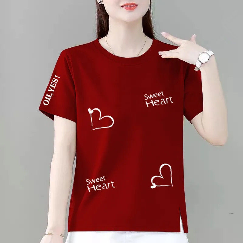 Women's Korean Style Crop Tops Casual Short-sleeve Plus Size T-shirt