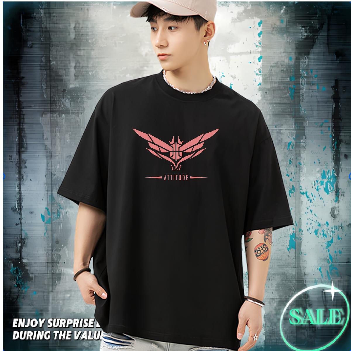 Loose Mens T Shirts Summer Casual Cotton Breathable Short Sleeve Men Clothes T-Shirt DIY Customized Custom Printing Tops Tees