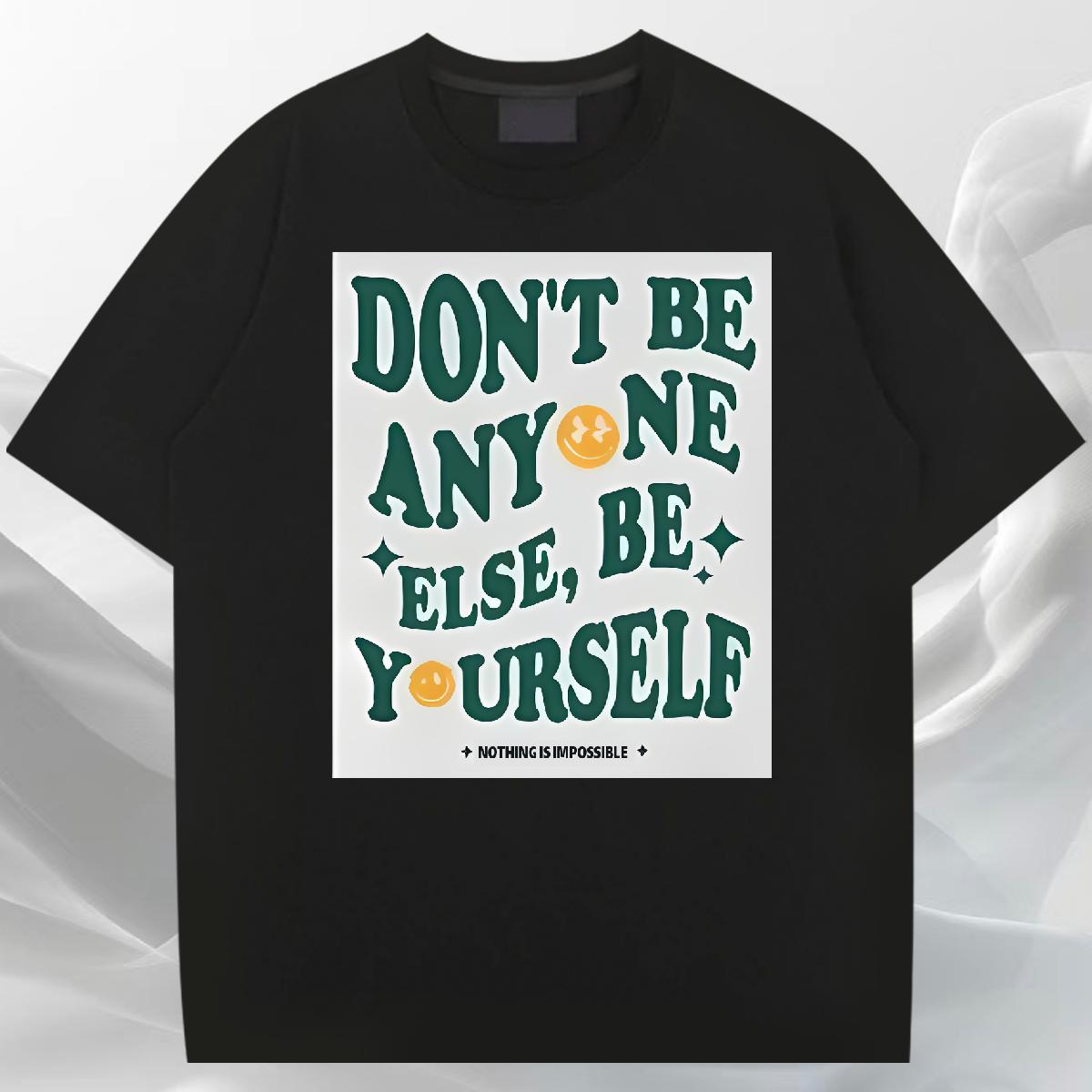 New Arrival T Shirt For Man nothing is impossible 100% Cotton 230g Custom Couples T Shirts High Street Hip Hop Short sleeve Cotton Soft Cool Design We