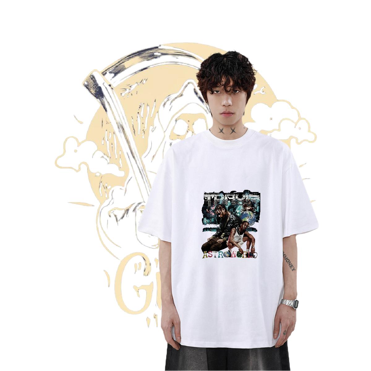 DIY Customized T Shirt For Man Cartoon Printing S-3XL Sport Couples T Shirts Crew Neck Cotton Breathable Brand