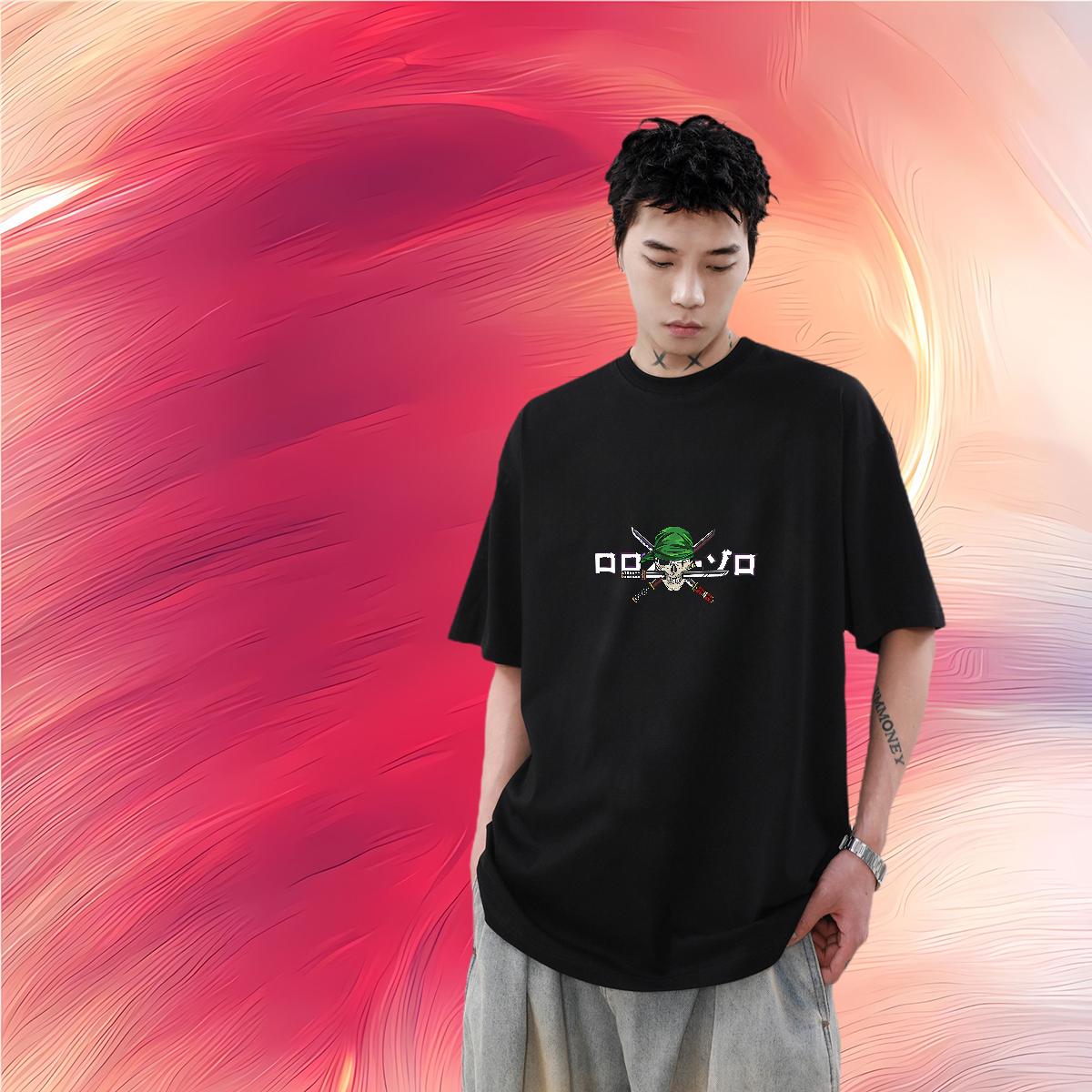 Fashion Design T-Shirts for Men Black Oversized Mens Tshirts Spring Summer Cotton Breathable Classic Tee Shirt